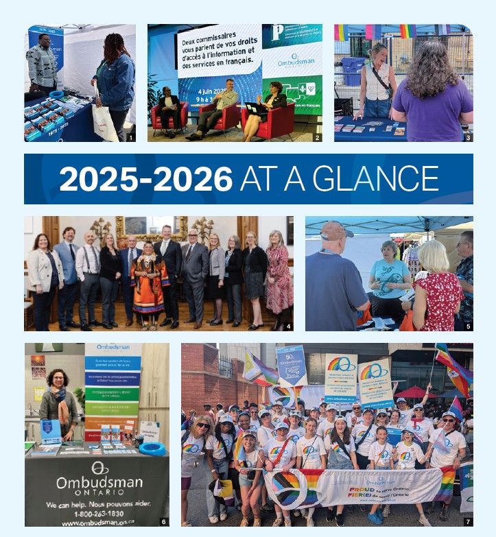 Photo collage of various outreach events