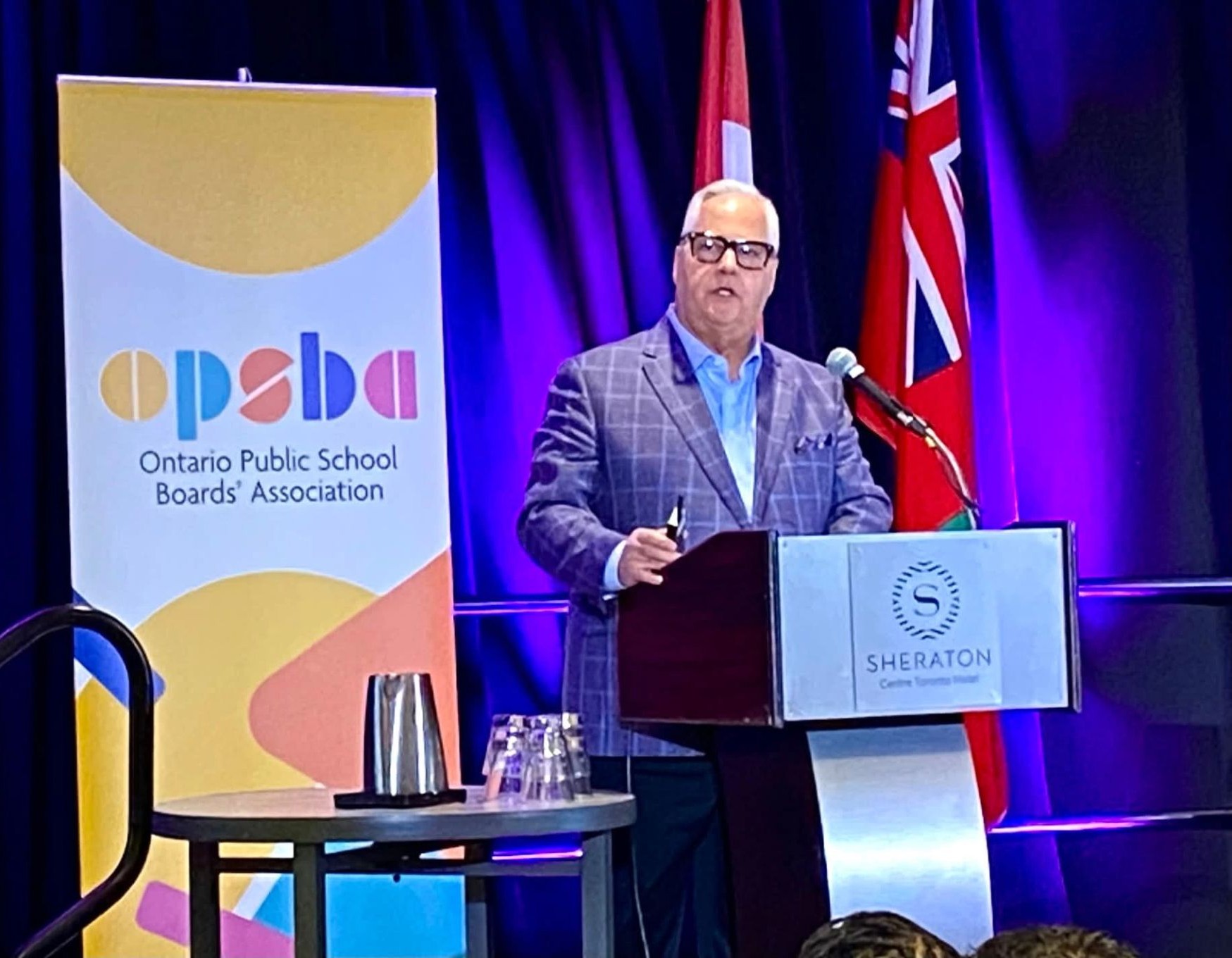 Paul Dubé speaks to the Ontario Public School Boards’ Association