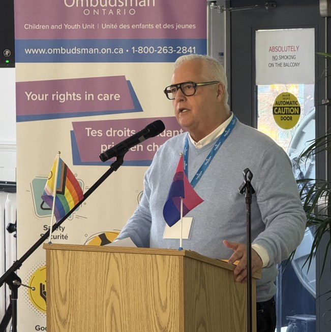 Paul Dubé at our 2SLGBTQIA+ Youth Rights conference