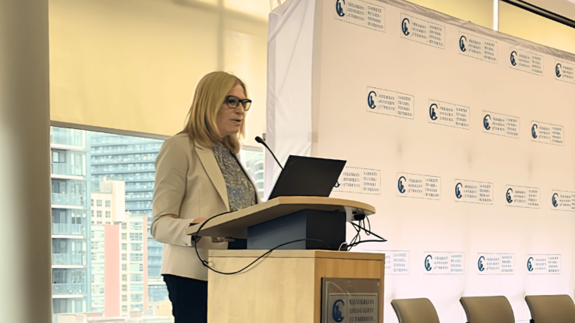 Barbara Finlay during a presentation