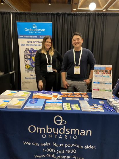 Staff at our booth at the annual conference for the Northwestern Ontario Municipal Association