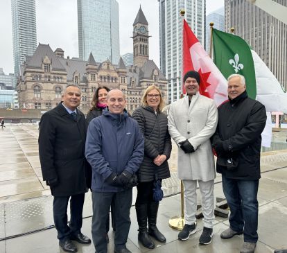 Our staff at International Francophonie flag-raising
