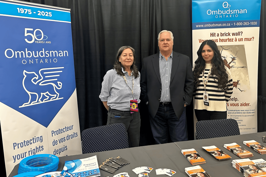 Staff and the Ombudsman at public event